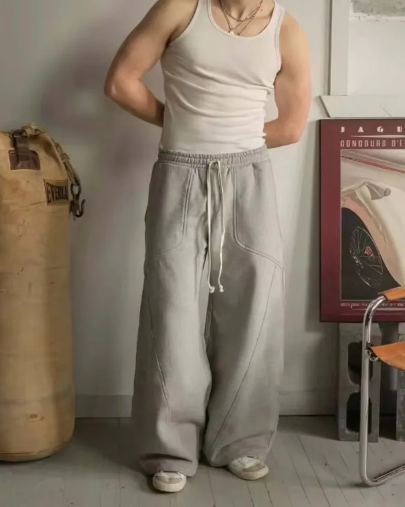 Y2k Street Loose Straight Baggy Pant Women Tracksuit Pant Unisex Retro Sweatpant Men Embroidery HipHop Harajuku Casual Pant Goth