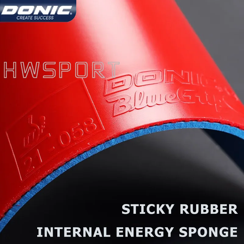 DONIC BLUEGRIP S1 S2 C1 C2 Table Tennis Rubber Sticky Pre-set Internal Energy Ping Pong Rubber with Cake Sponge Made In Germany