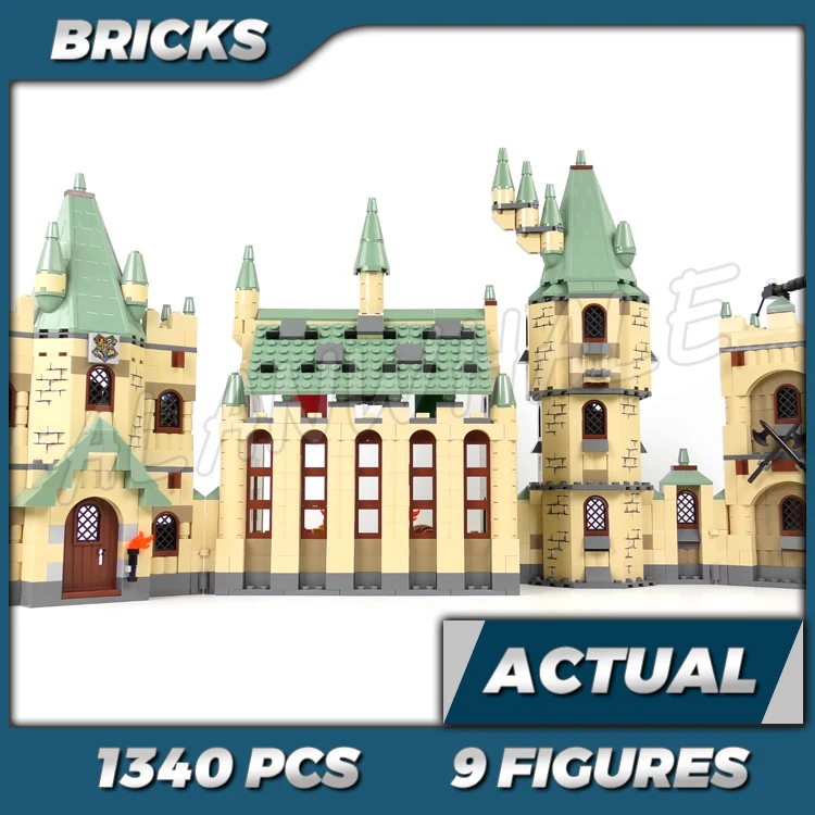 1340pcs Magical World of Wizards School Castle Great Hall Tower Cabinet 16030 Building Kits Toy Compatible With Bricks