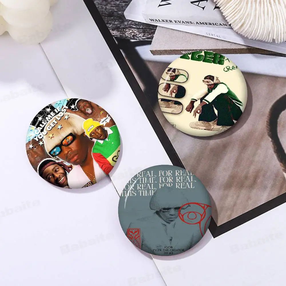 مغني الراب تايلر الخالق الكرتون دبابيس أنيمي شارة مستديرة اليدوية بروش التلبيب دبابيس مجوهرات لحقيبة الظهر الملابس الهدايا #5