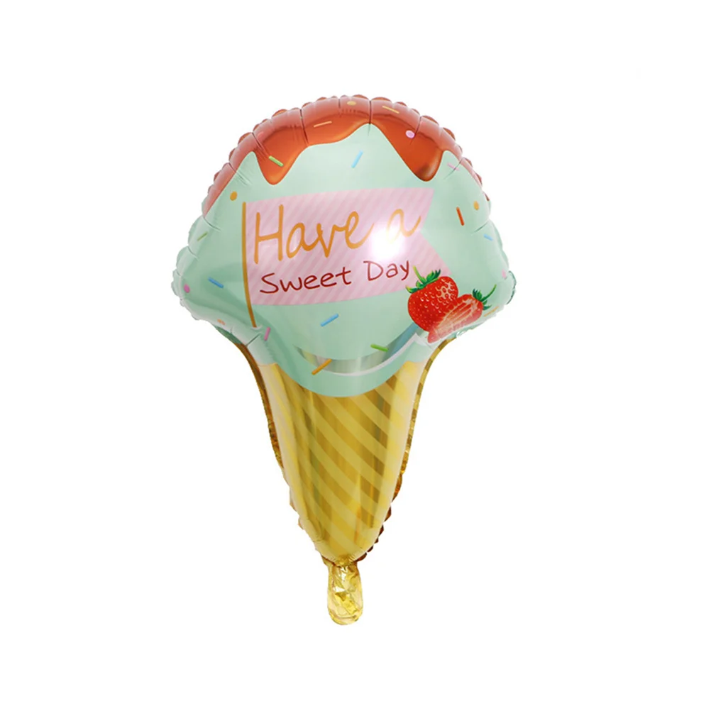 

6 pcs Ice Cream Aluminum Film Balloons Green Pink Decorative Floating Party Decoration For Wedding Birthday Baby Shower