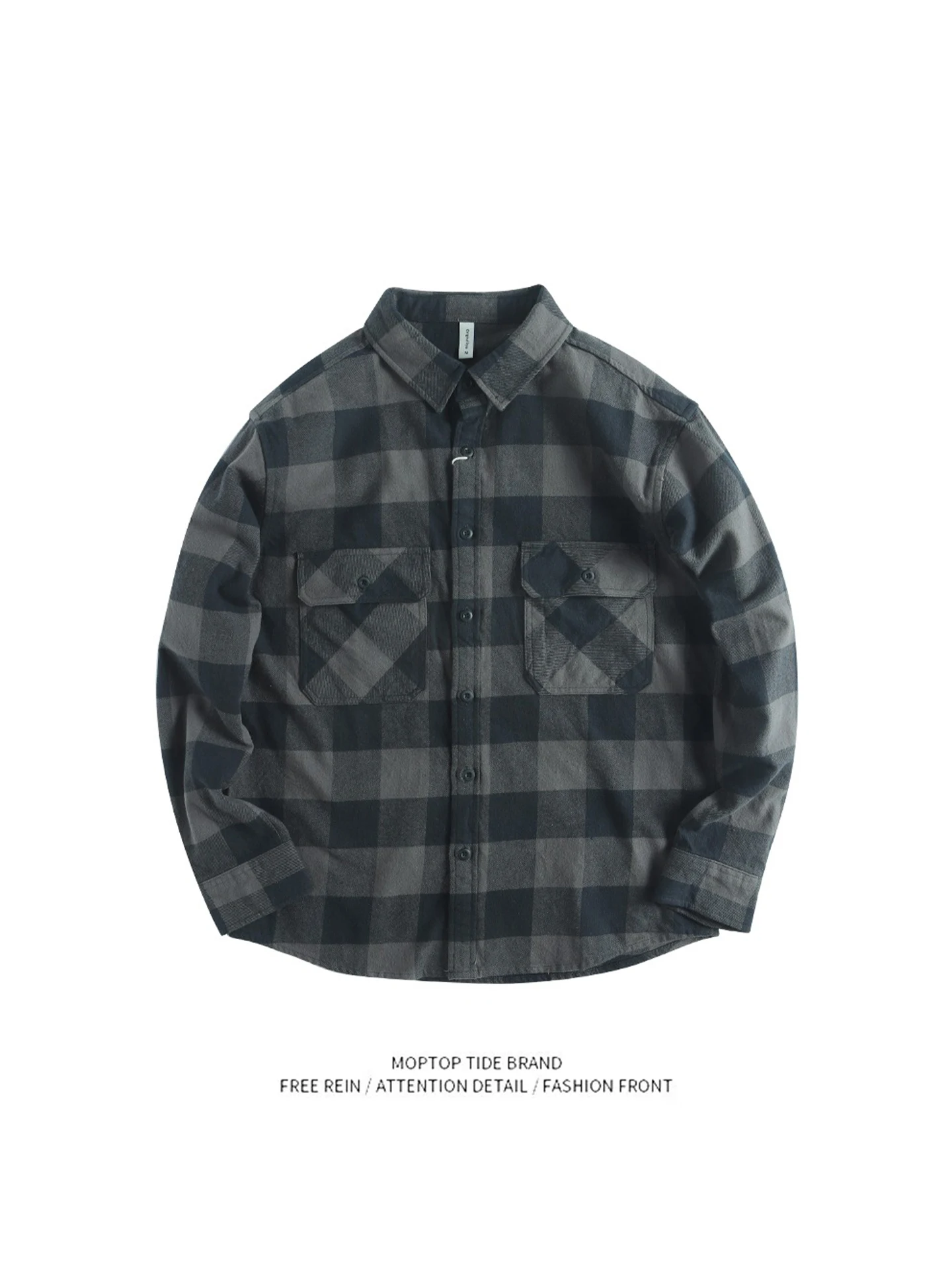 

Retro American Plaid Long Sleeve Shirt Unisex Vintage Style Workwear Polyester Fiber Spring Autumn Winter Seasonal Casual Shirt