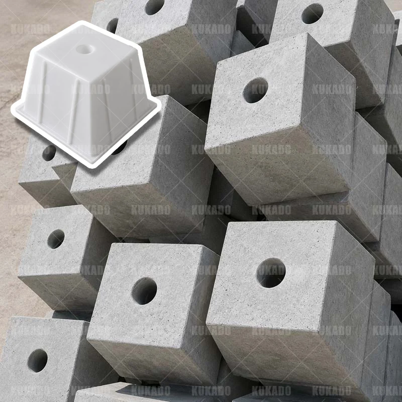 20x20x15cm Plastic Mold for Lightning Protection Pier Concrete Prefabrication Cement Formwork Support for Lightning Protection B