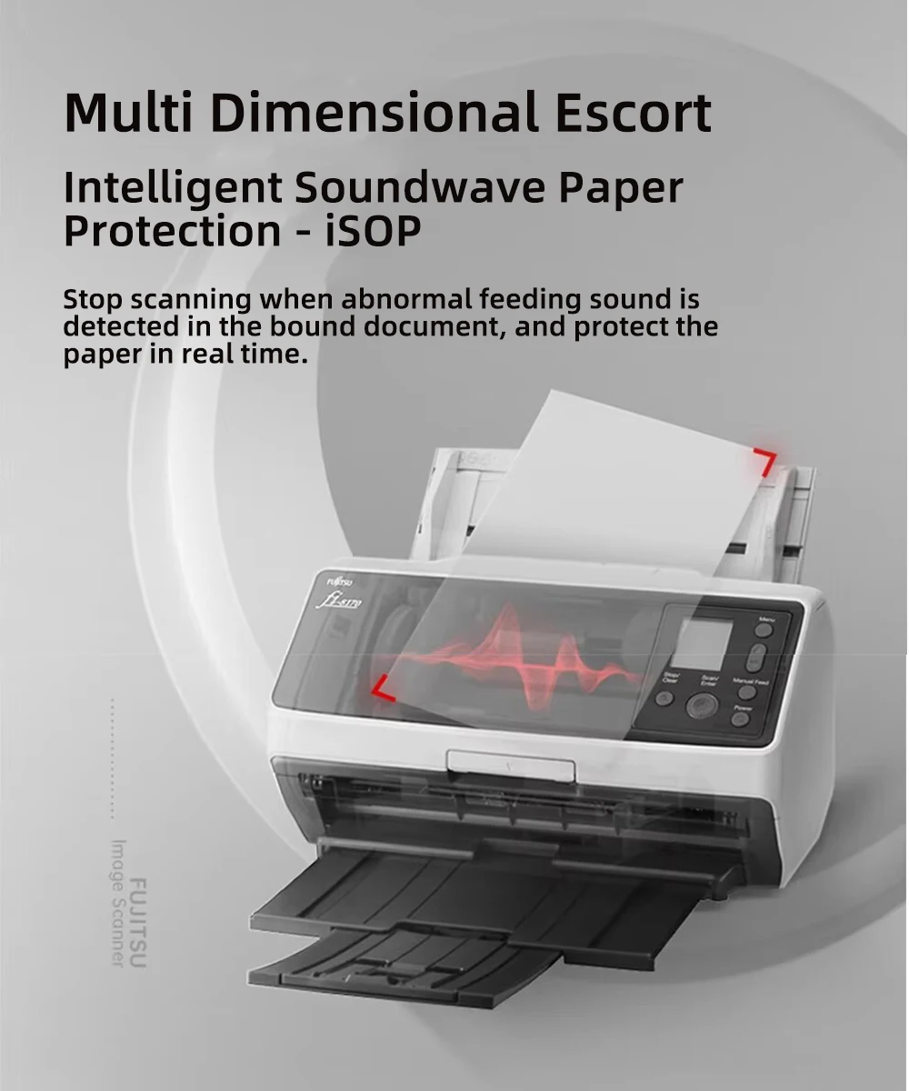 Fujitsu Fi-8170 Professional Paper Scanner, Portable A3 Color HD Automatic Double-sided Continuous Scanning Paper Feed Scanner