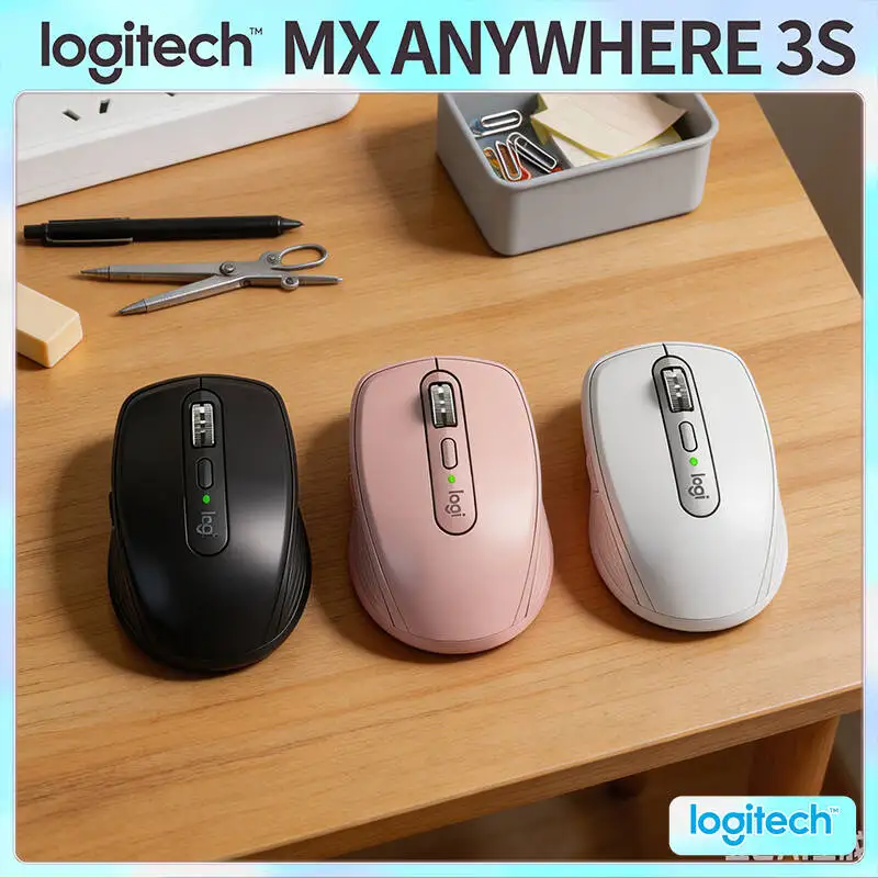 Logitech MX Anywhere 3S Creator Mouse - 8000 DPI, Hyper-Scroll, Silent Click, USB-C Charging, Multi-OS for Retail Design Work