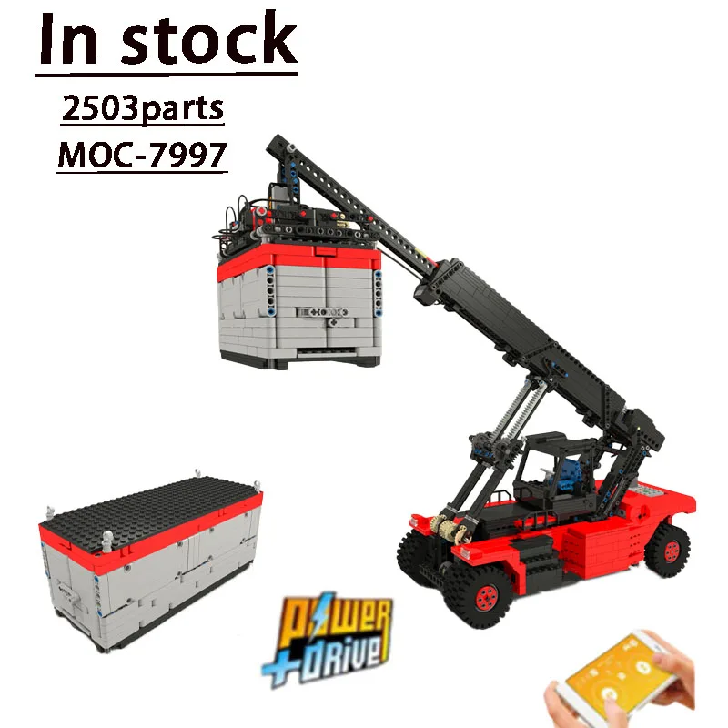 

MOC-7997 RC Electric New Port Container Crane + Gondola Splicing Building Block Model 2503 Parts Children's Birthday Toy Gift