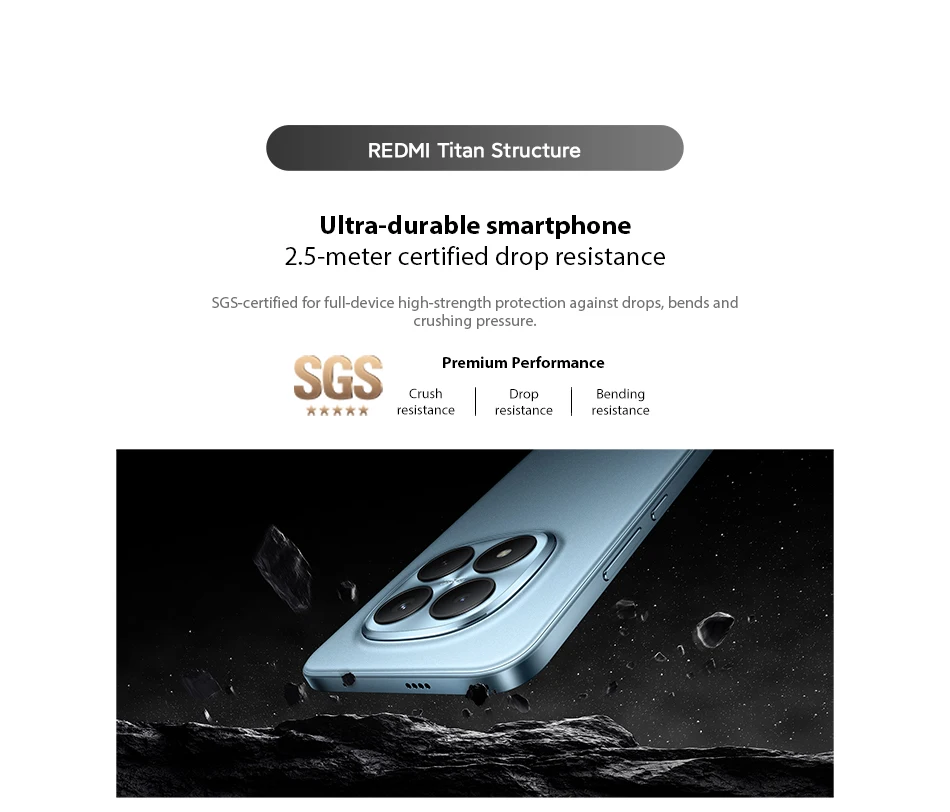 Xiaomi Mobile Phones Redmi Note 15 Pro+ 5G Global Version Snapdragon® 7s Gen 4 NFC 6.83" CrystalRes AMOLED display 6500mAh