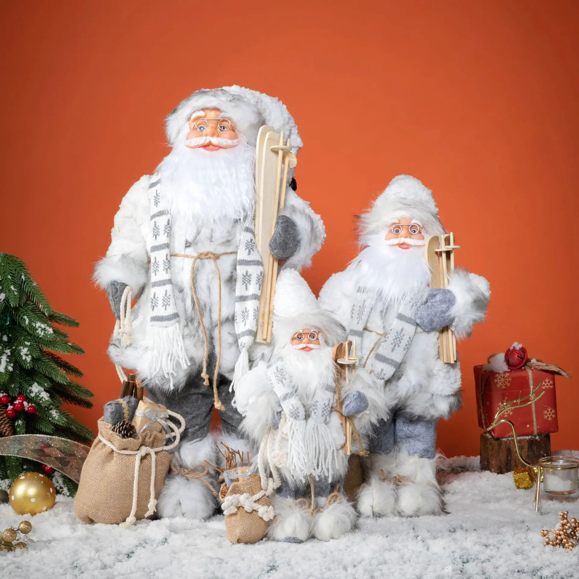 

Navidad home decorChristmas Large Santa Claus Dolls Ornaments Standing Santa Figurine Doll 2023 Kids Gift Christmas Decoration