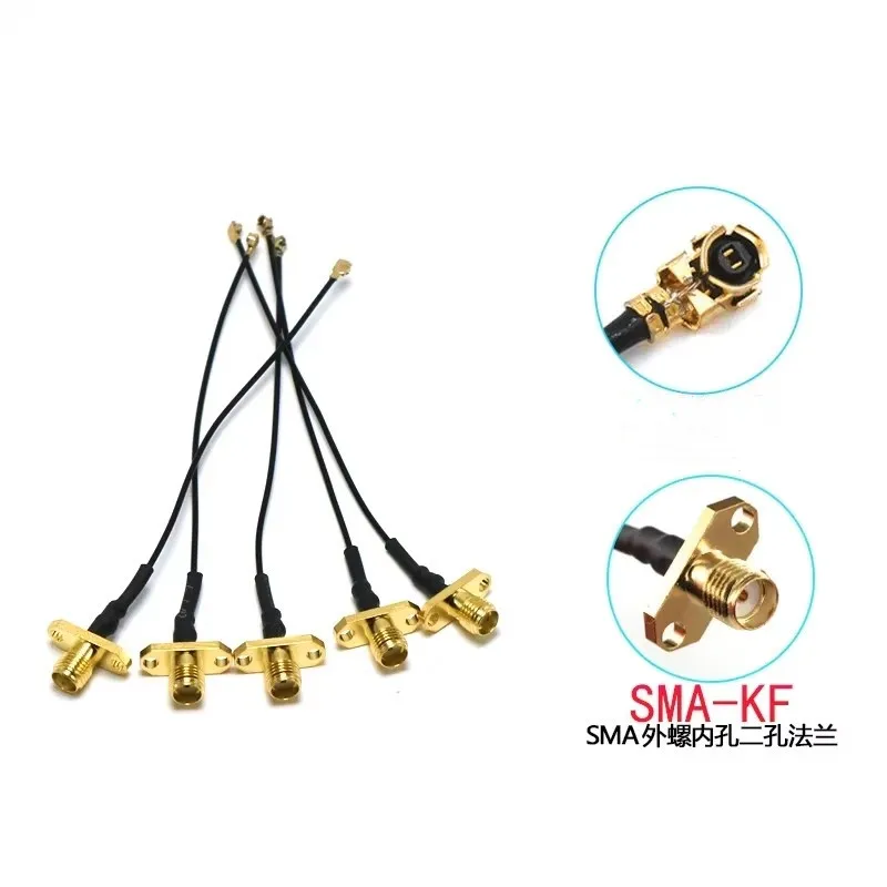 5PCS Antenna WiFi Pigtail Cable SMA Female Panel Mount to Ufl./IPX RF1.13 Cable for FPV Drone RC Model Multicopter