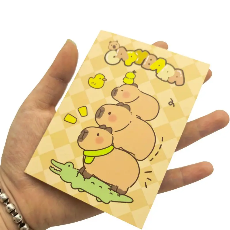 32P/10 Books Cute Capybara Kids Small Book Cartoon Portable Notepad Soft Copy Pocket Book Mini notebook Student Stationery Gifts