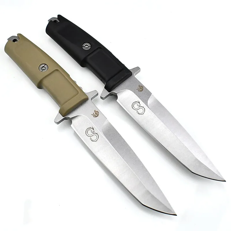 Outdoor Utility Fixed Blade Knife, Full-Tang One-Piece Construction, Portable Design for Camping and Fishing