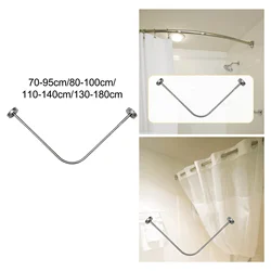 Expandable Curved Shower Rod Bathtub Corner Shower Curtain Rod Adjustable Curved Shower Curtain Rod for Clothing Store Home