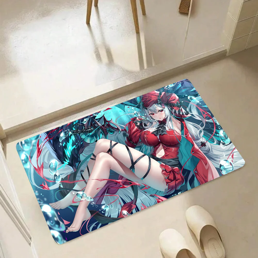 1PC Anime Game Arknights Skadi Floor Mats Door Mats Household Carpets Foot Mats Kitchen And Bathroom Absorbent Non-slip Mats