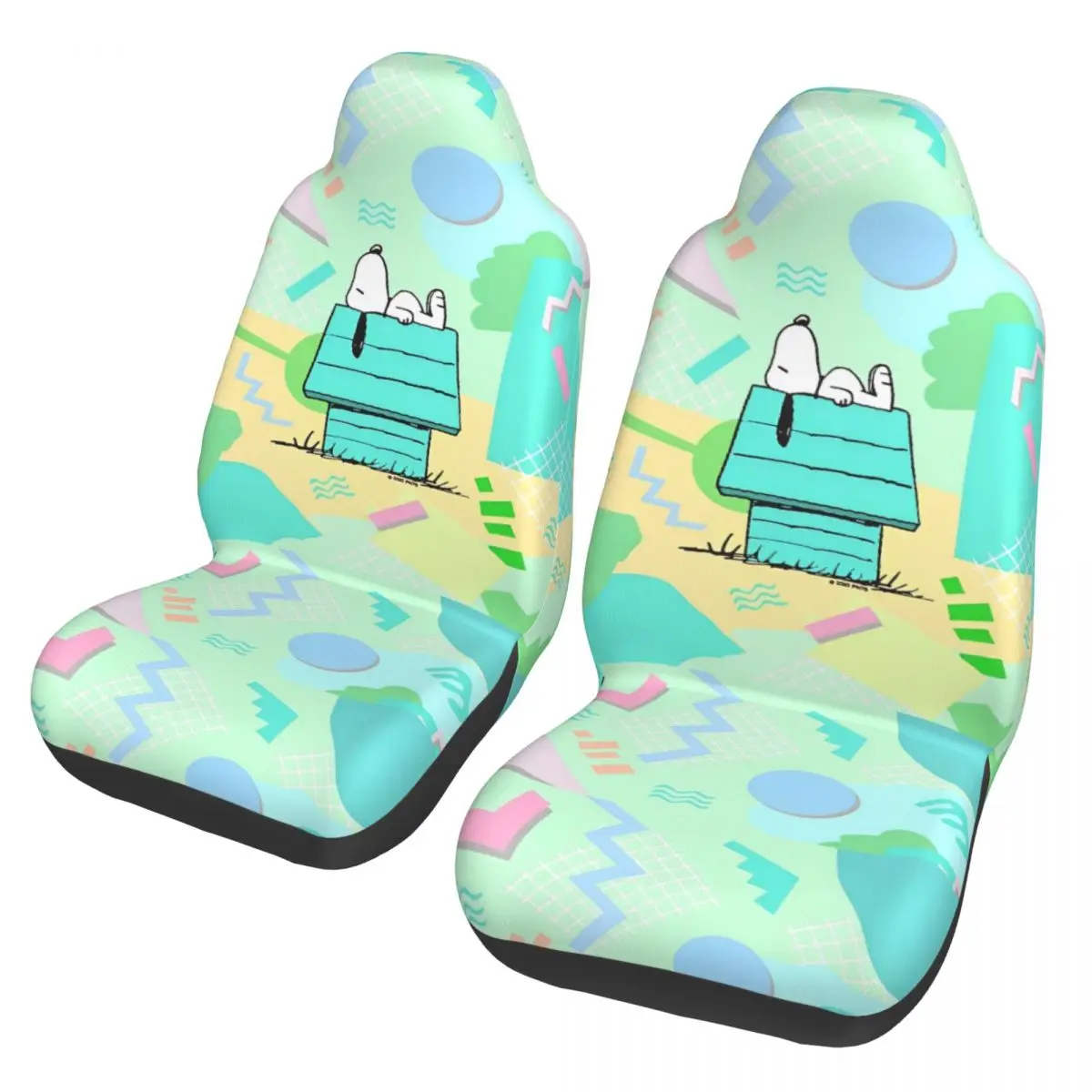 

Snoopys Universal Car Seat Cover Four Seasons Travel Cartoon Seat Covers Polyester Car Accessories