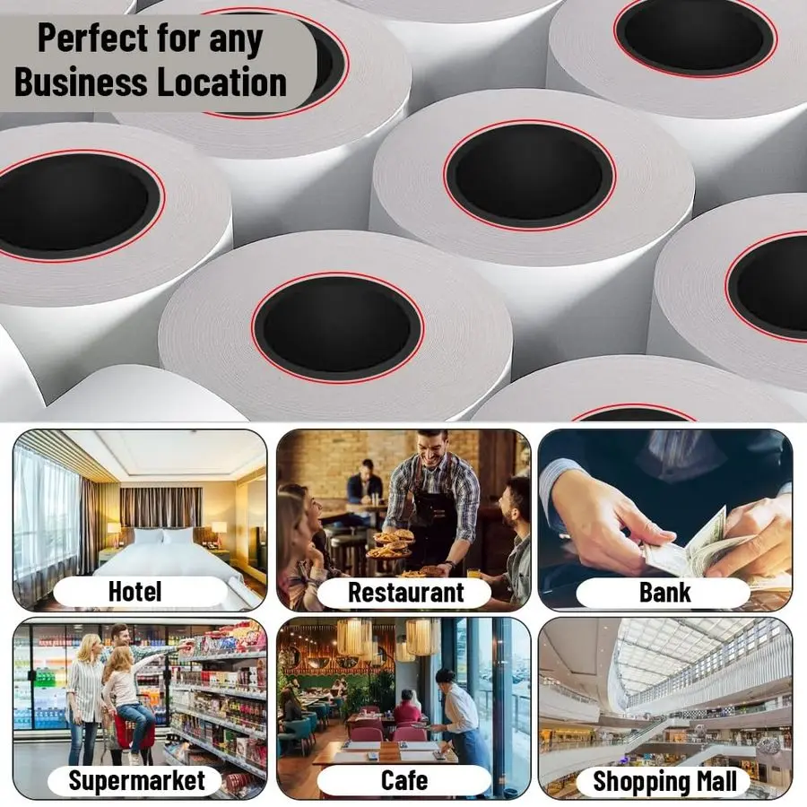 ゼブラプリンターZQ520、QL420、RW420、ZQ500、P4T対応プリンター用紙ロール、80フィートの感熱レシート用紙、50ロール、ラボ用ではありません