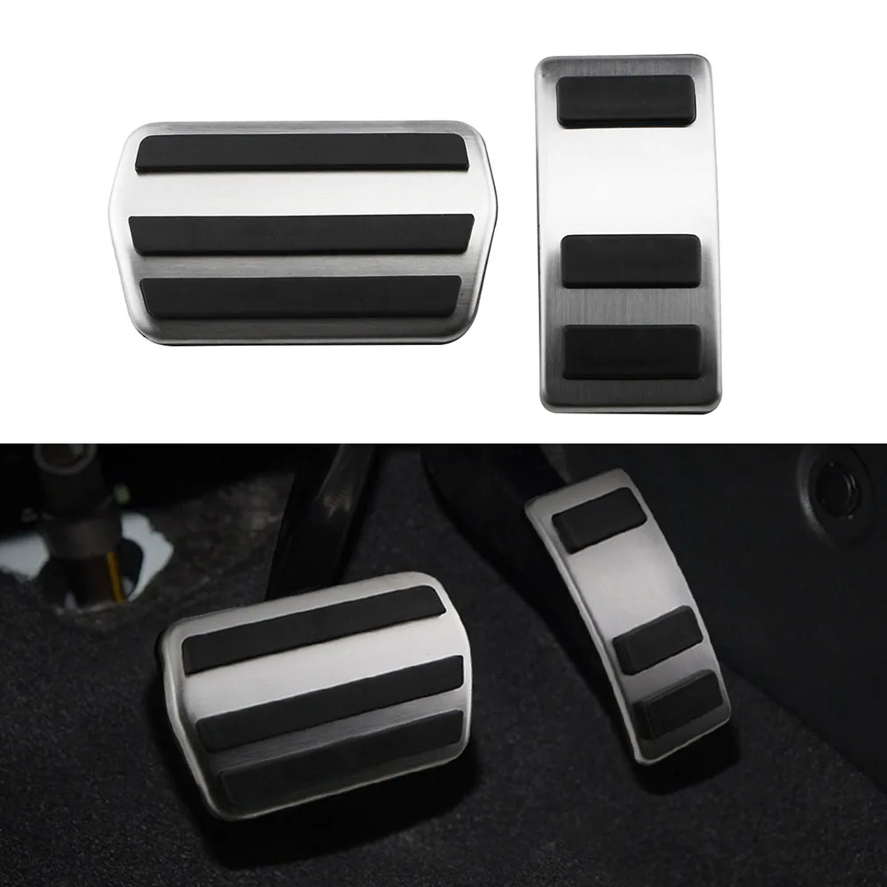 

2pcs Aluminum Car Foot Gas Pedal Set Cover Non-Slip Fuel Pedal Pedals Cover for Ford Mustang Mach-E Lincoln Corsair 2019-2022