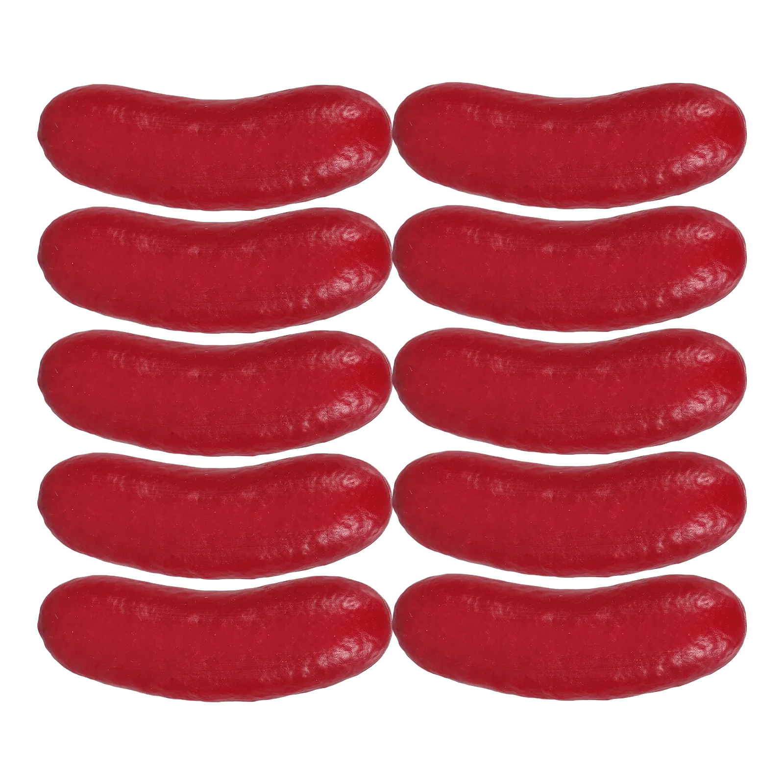 

10pcs Artificial Hot Dog Props For Food Photography Realistic Hollow Sausages Models For Display Fake Sausages Decorations