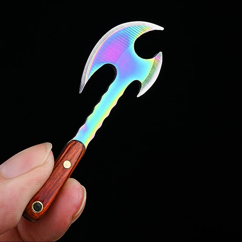 Mini Axe Unwrapping Package Keychain Small Vegetable Knife Carrying Knife EDC Mini Gift Knife Unwrapping Express Knife Fashion