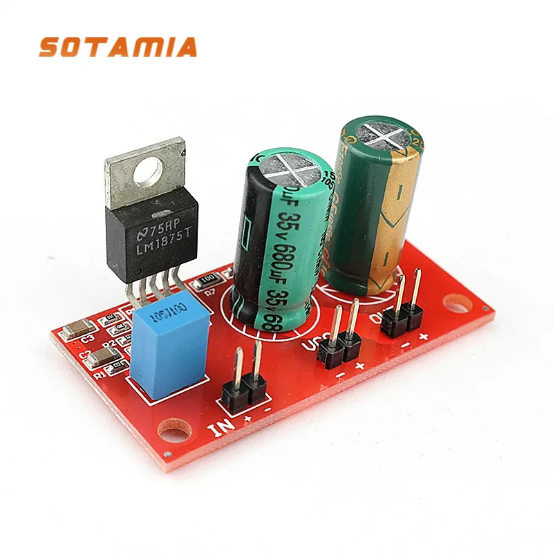 SOTAMIA Mini LM1875 Power Amplifier Board 30W Mono Sound Amplifiers Single Power Supply DC12-33V Home Audio Amp