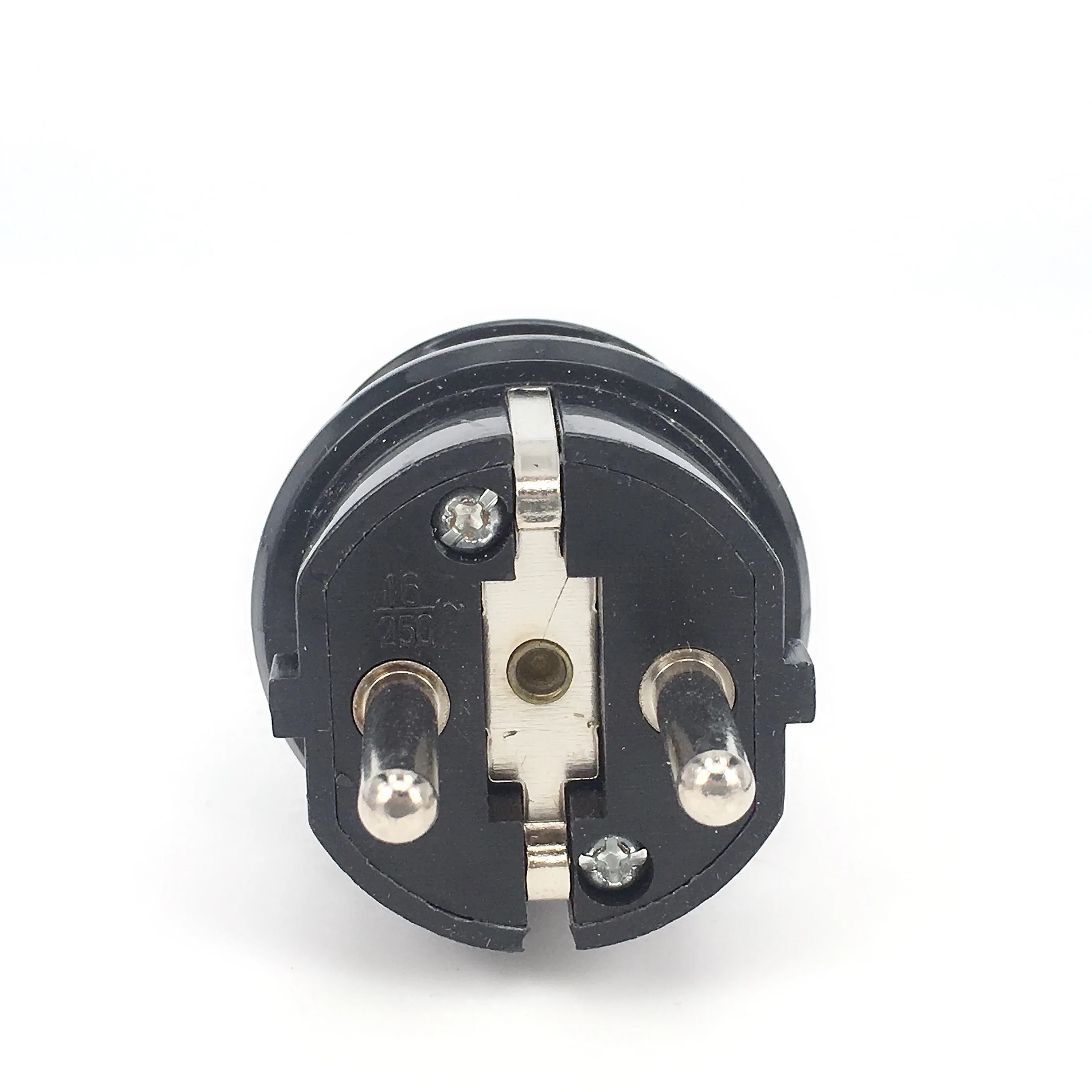 Zwart CE AC 250 V 16A EU Duitsland Waterdichte Schuko Stekker 2 p Elektrische Kabel Connector Bedrade Adapter Converter E-012