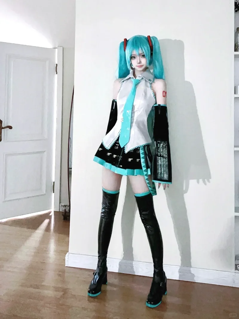 

Official Genuine Stock Mikuu Vocaloid Formula Costume Cosplay Anime Costume Women'S Cute Short Skirt Dress Halloween