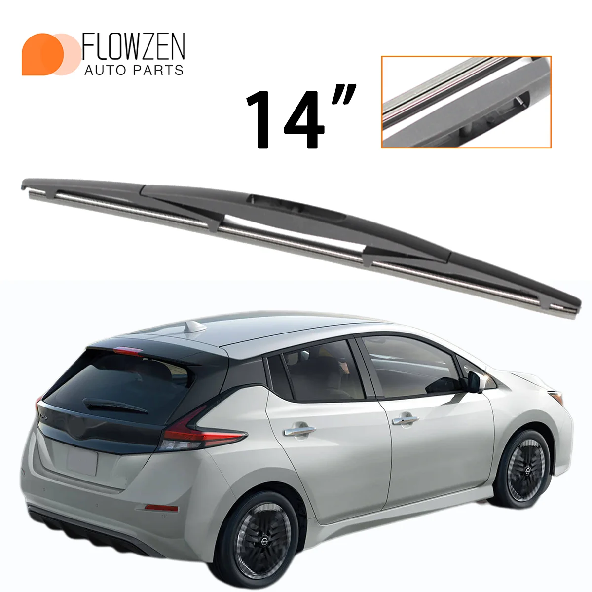

1PC 14" Rear Windshield Washer Wiper Applicable For Nissan Leaf MK2 2017-2023 Year's Windscreen Wiper Blade Car Accessories