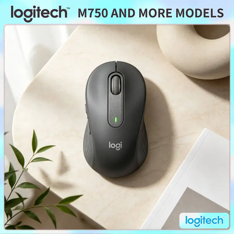 M750 Bluetooth Mouse - 4000 DPI, SmartWheel Scrolling, Rubber Grips, 10m Range, 20-Month Battery, Business Efficiency Tool