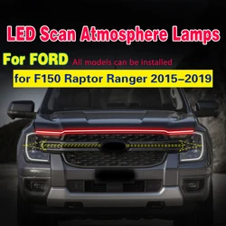 1Pcs Led Car Daytime Running Lights Scan Starting Drl Waterproof Decorative Light Strip For Ford F150 Raptor Ranger 2015-2019