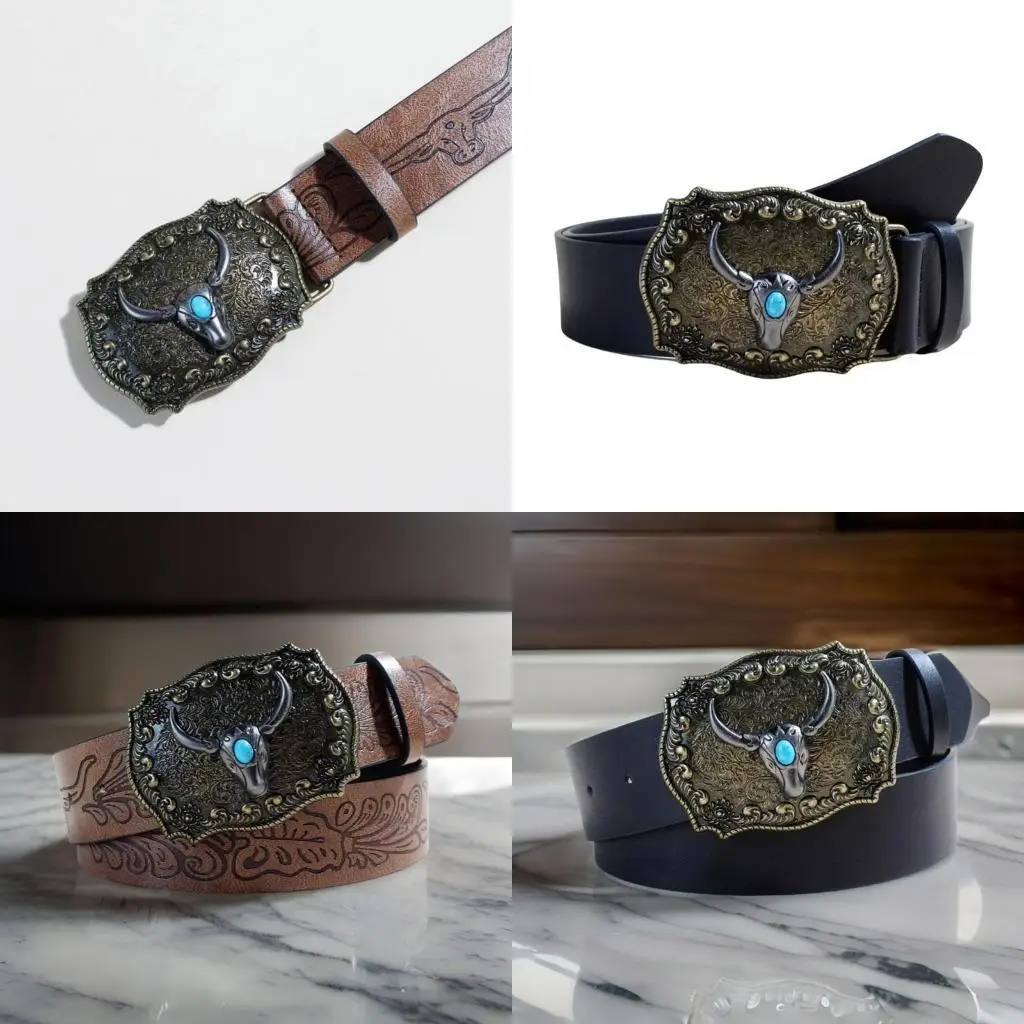 

39BD Retro Floral Waist Belt for Daily Costume Punk Waist Belt Body Jewelry