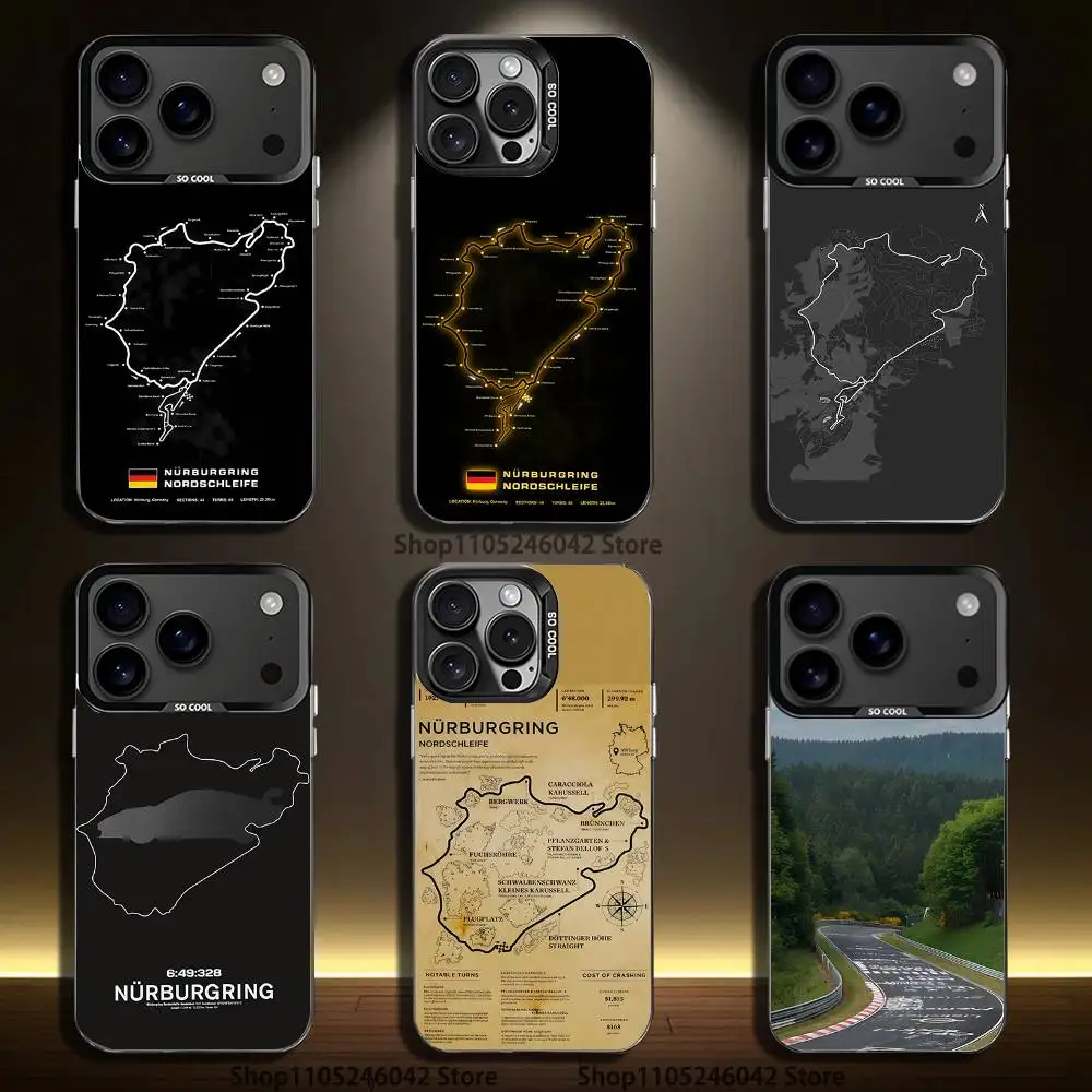 

Nurburgring Sport Car Black Matte Shockproof CoverPhone Case For iPhone 17,16,15,14,13,12,11,Pro,XS,Max,Plus,Mini,SE4,E