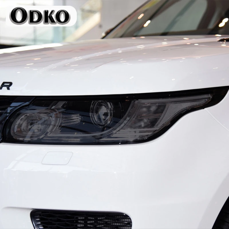 

For Range Rover Sport L494 2014-Present 2 Pcs Car Headlight Tint Black Protective Film Transparent TPU Sticker Accessories