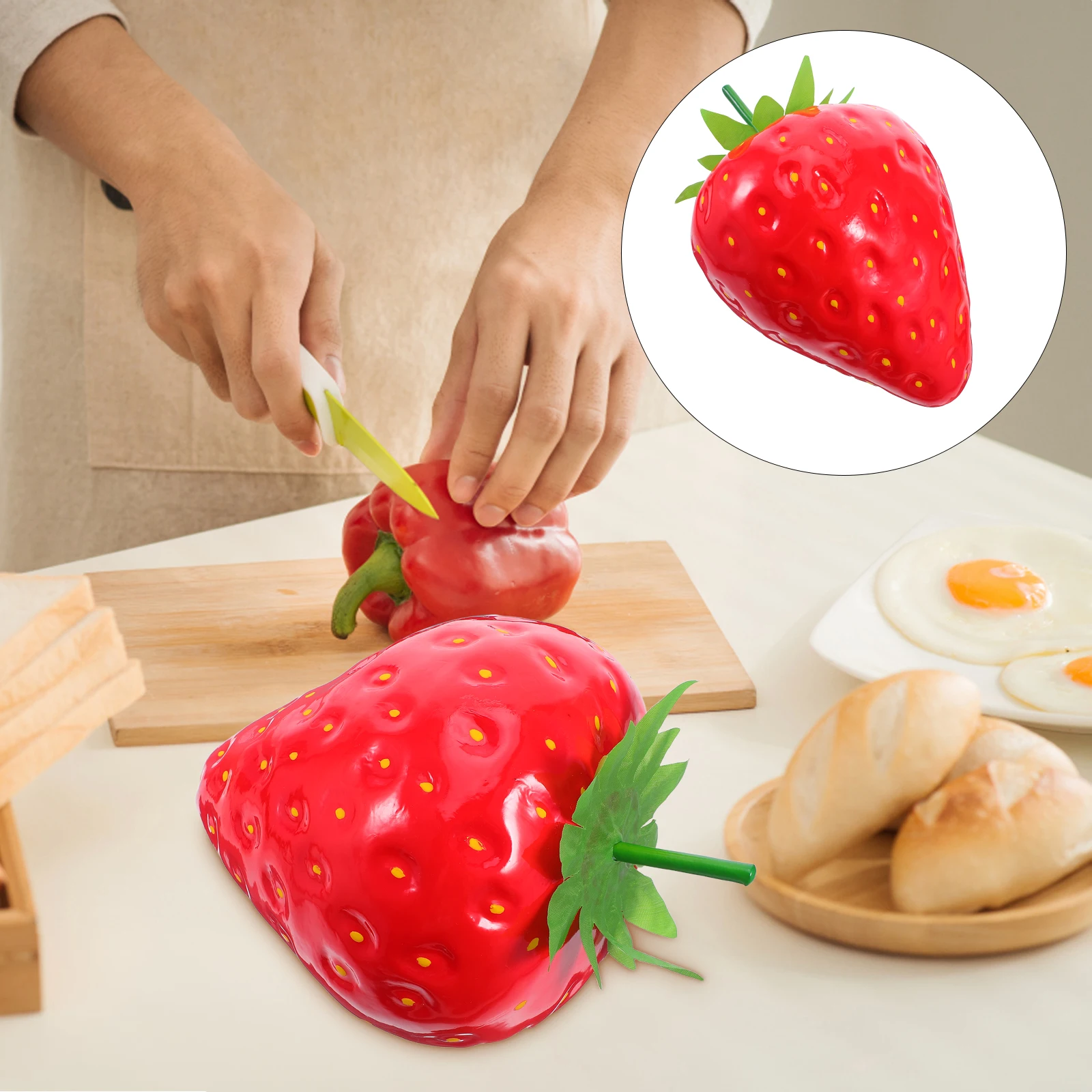 

Strawberries Simulated Strawberry Decoration Ornament Artificial Room Decorations Red