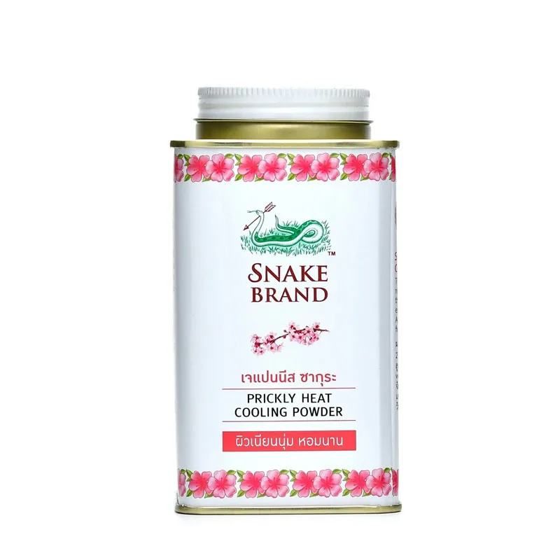 SNAKE BRAND Relaxing Cooling Moisturizer Soft Refreshing Skin Prickly Heat Talcum Cooling Powder Soothing Relieve Itching Odor 