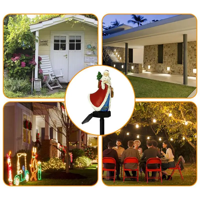 Christmas LED street lights decoration Outdoor solar garden atmosphere lights Santa Claus ground plug landscape decoration light