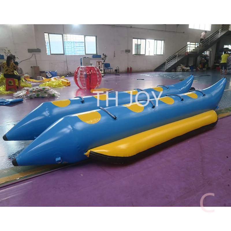 commercial inflatable towable banana boat, two rows 8 seaters inflatable flying fish