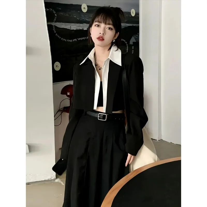 Insozkdg Franse Elegantie Godin Luxe Afslankende Blazer + Design Hoge Taille Lange Rok Set Kantoor Dame Kleding Pak Modieus