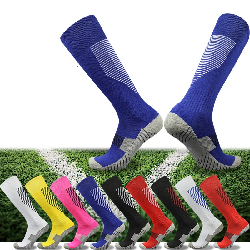 

1 Pair Soccer Socks Men Long Knee-length Children High-length Thickened Medium-length Towel Bottom Non-slip Adult Women