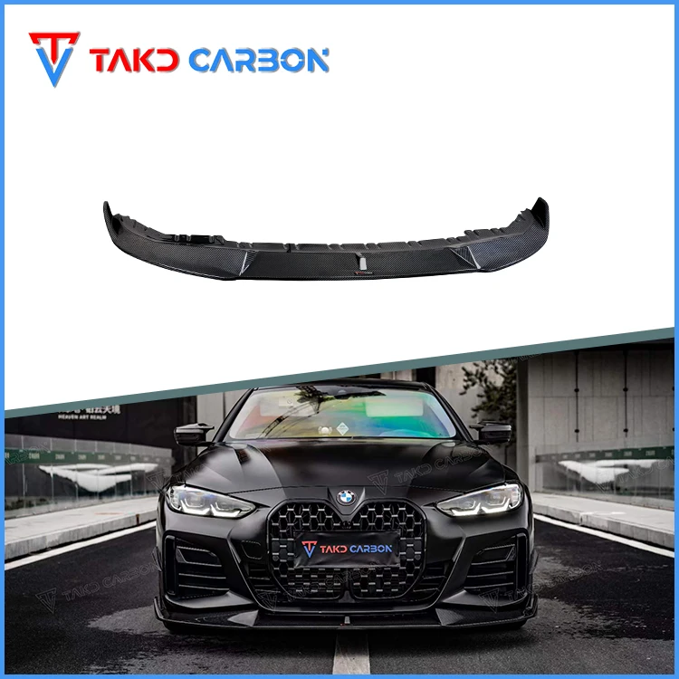 

TAKD Carbon Factory Direct Hot Sale Dry Carbon Fiber Front Bumper Lip for bmws 4 Series 2021+ G26 420i 430i 435i M440i 4 Doors