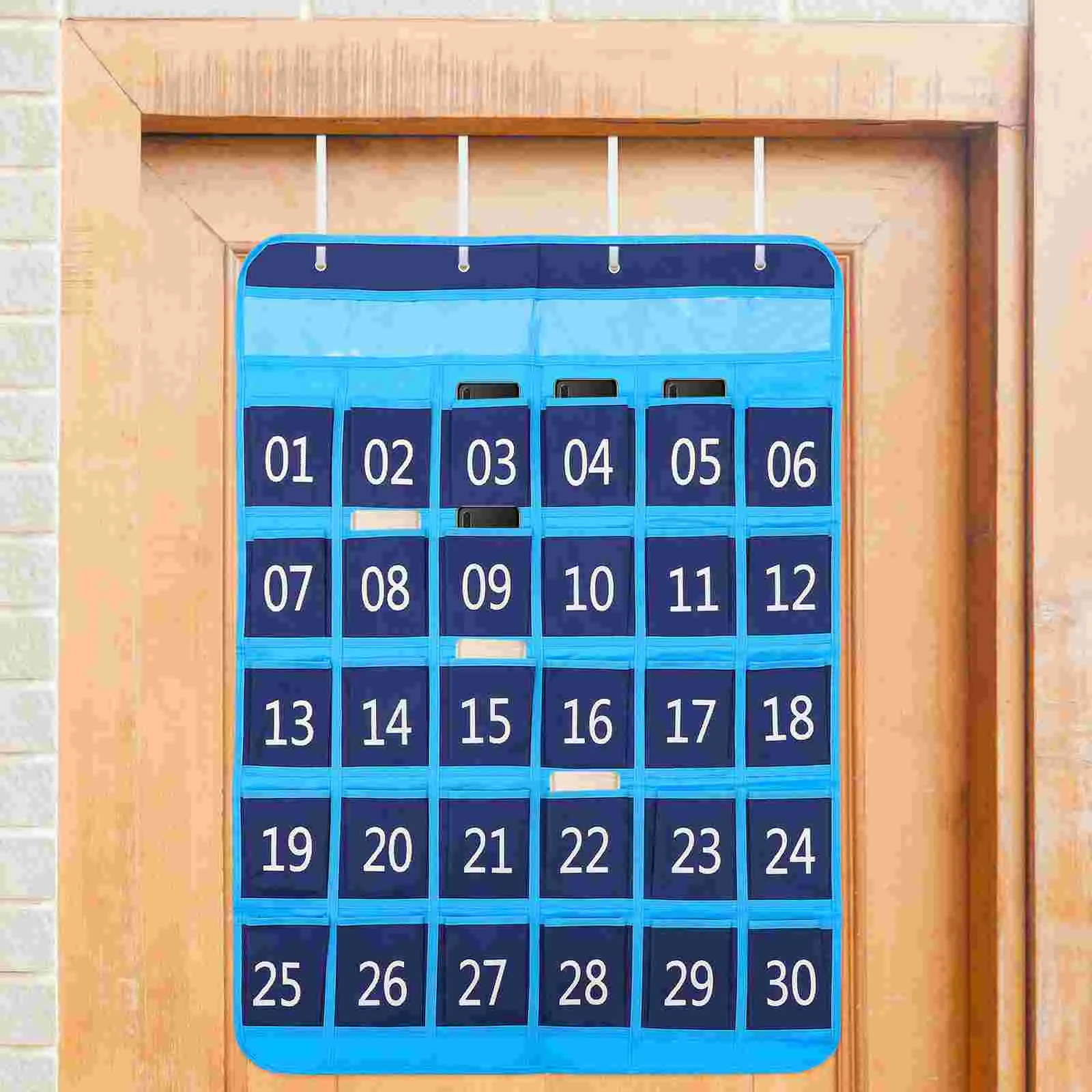 

Classroom Mobile Phone Bag Numbered Pocket Chart Wall Door Organizer Cell Sundries Storage Calculator Holder Child