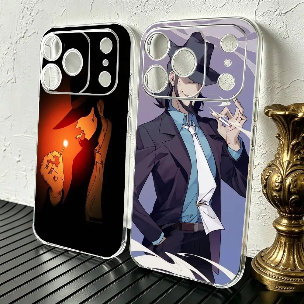

Lupin the Third D-Daisuke Jigen Phone Case For iPhone 17 16 15 14 13 12 11 Mini Pro Max Plus Transparent Cover