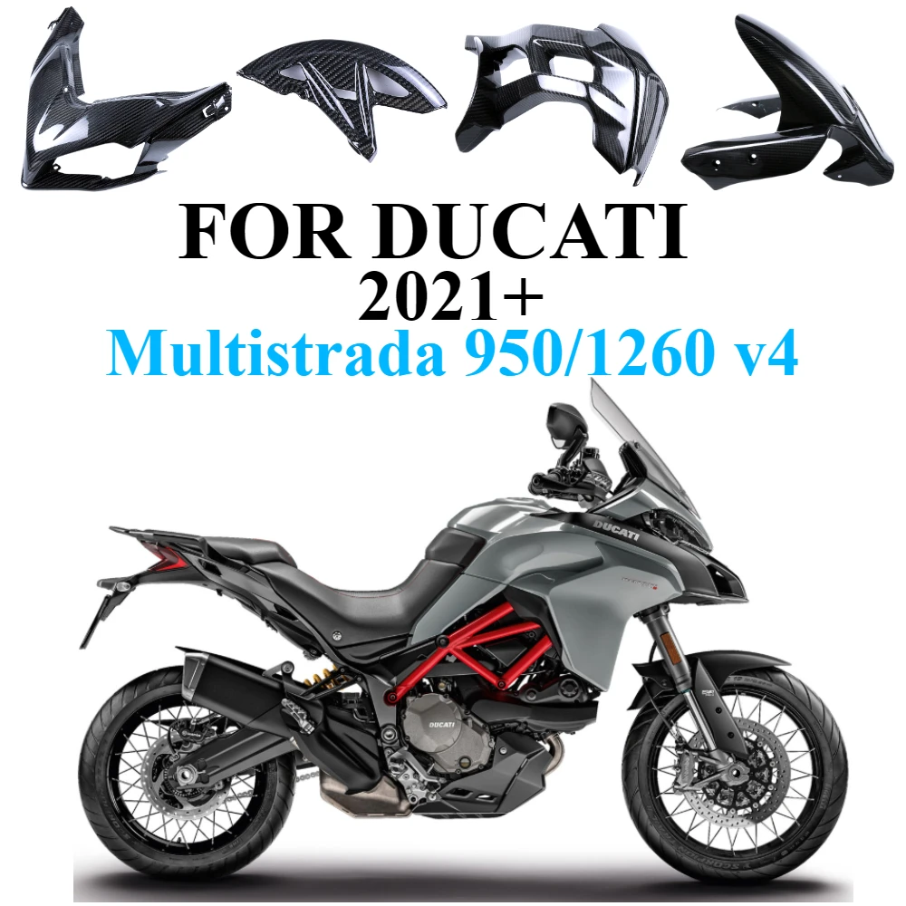 

100% pure 3K carbon fiber Front fender motorcycle modification accessory, suitable for DUCAT Multistrada 950/1260 v4 2021+
