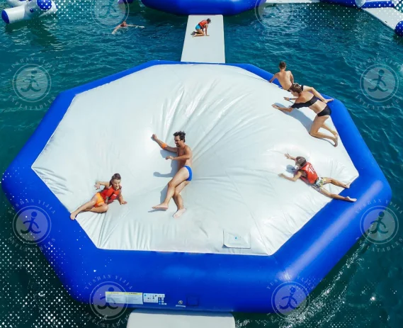 

Hot Sale Kids Water Play Equipment Inflatable Jumping Cloud Platform Portable Bouncy Platform for Park