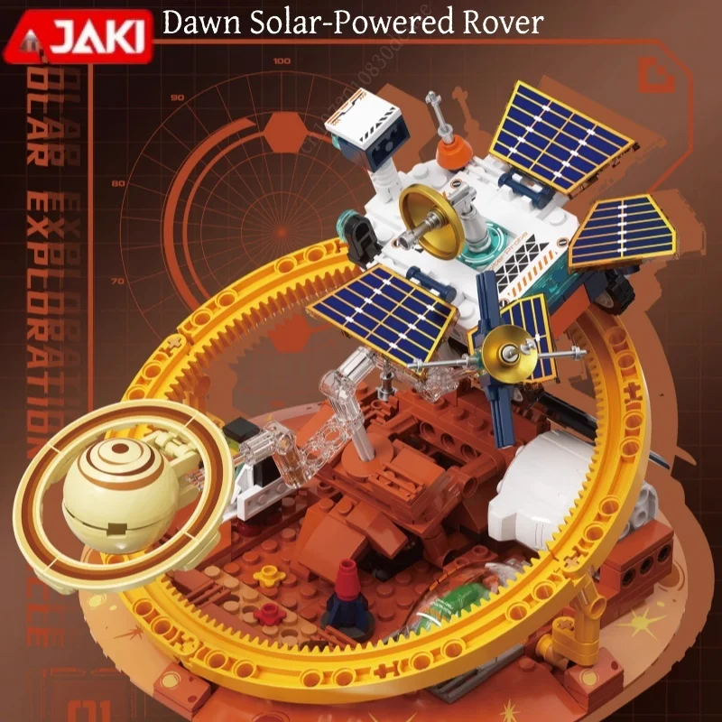 جاكي تجميع اللبنات الفجر الشمسية التحقيق سيارة صاروخ محطة الفضاء سلسلة نماذج لعبة تحصيل الحلي هدايا عيد الميلاد #1
