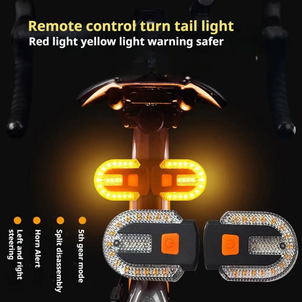 

Велосипедный указатель поворота, беспроводной пульт дистанционного управления, задний фонарь, задний фонарь для велосипеда, светодиодные лампы, задние фонари, аксессуары, перезаряжаемые Usb War G5e6