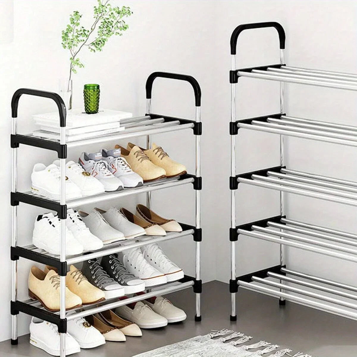 4/5/6/7 Schicht Schuhregal Schuhe Organizer Schuhregal Schuhkarton Schuhregal Pflanzenregale Metallschrank Schuhe Organizer Schränke Platz