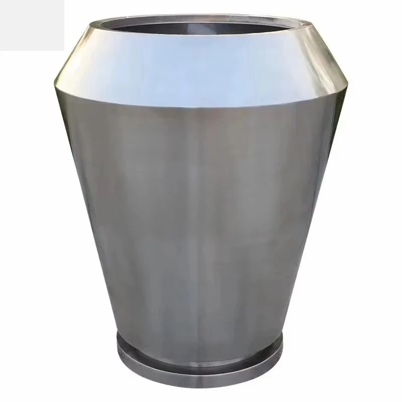 Modern High Mirror Gold Flower Pot Large Metal Floor Vase Stainless Steel Home Decor and Wedding Garden Supplies