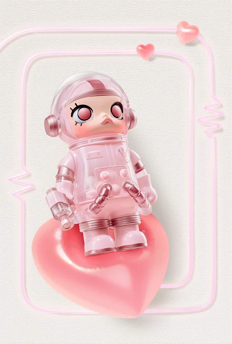 Officiële echte POPMART Mega Space Molly 100% Anniversary Series 4 Blind Box Doll Ornament Toy Verjaardag Verrassingsgeschenken