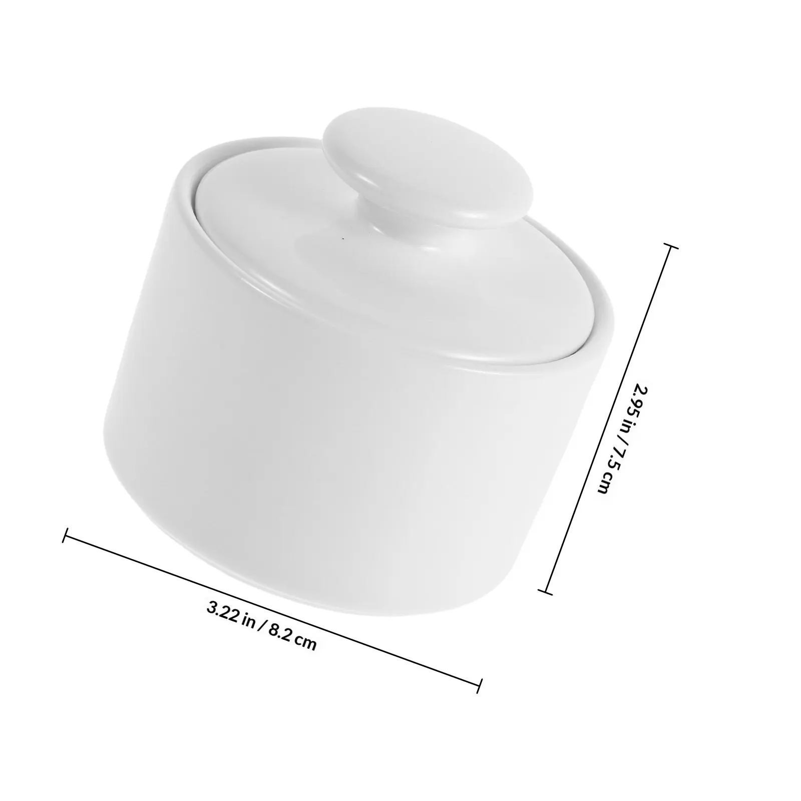 Timeless White Ceramic Sugar Jar Straight Sided Airtight Seal Freshness Preserving Coffee Sugar Container Kitchen Counter Decor