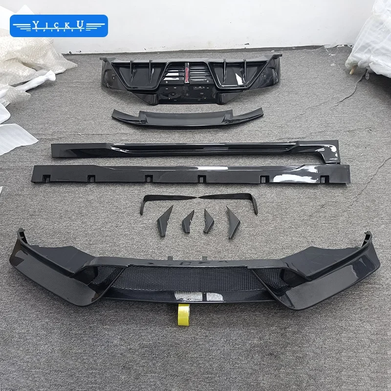 Hot selling CMST front and rear lip side skirts spoiler air vents carbon fiber body kit suitable for ZEEKR 001