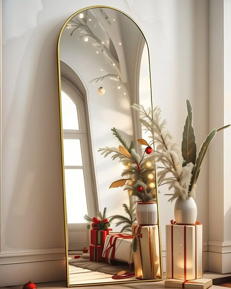 

Full Length Mirror, Floor Mirror, 18"×58" Arched Full Length Mirror with Stand, Full Body Mirror, Standing Mirror